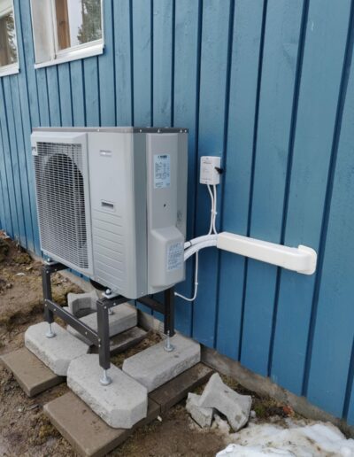 Ilmavesilämpöpumpun asennus, ulkoyksikkö