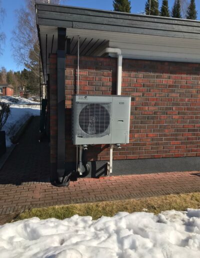 Ilmavesilämpöpumpun asennus, ulkoyksikkö